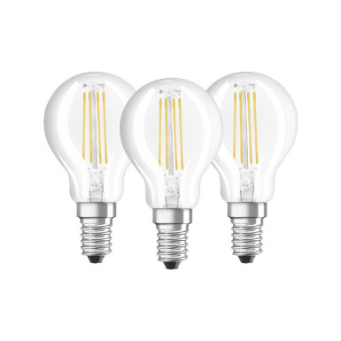 Osram BASE Clas LED fényforrás E14 4W Kisgömb meleg fehér filament (3db) /4058075819337/