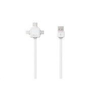 Allocacoc USB cable 3 in 1 White 9003WT/USBC15