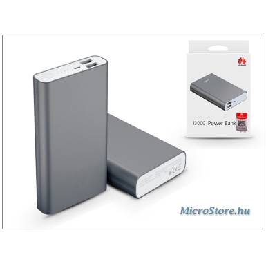 Huawei Univerzális hordozható, asztali akkumulátor töltő USB - Huawei AP007 2XUSB PowerBank - 13.000 mAh - grey HUW-0077 Huawei Univerzális hordozható, asztali akkumulátor töltő USB - Huawei AP007 2XUSB PowerBank - 13.000 mAh - grey HUW-0077