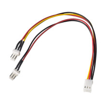 Akyga Adapter with cable AK-CA-52 3 pin (f) / 2x 3 pin (m) 2x 15cm AK-CA-52