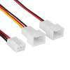 Akyga Adapter with cable AK-CA-52 3 pin (f) / 2x 3 pin (m) 2x 15cm AK-CA-52