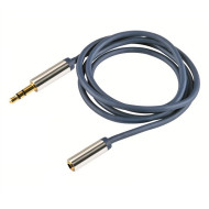 Somogyi Jack 3.5mm sztereo hosszabbító kábel 2,5m, fém csatlakozó /A 54-2.5/