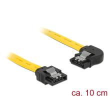 Delock 6 Gb/s sebess&eacute;get biztos&iacute;t&oacute; SATA-k&aacute;bel egyenes csatlakoz&oacute;dug&oacute;val  balra n&eacute;ző SATA-csatlakoz&oacute; 83957