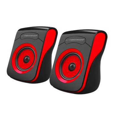ESPERANZA FLAMENCO USB STEREO SPEAKERS 2.0 BLACK/GREY EP140KE ESPERANZA FLAMENCO USB STEREO SPEAKERS 2.0 BLACK/GREY EP140KE