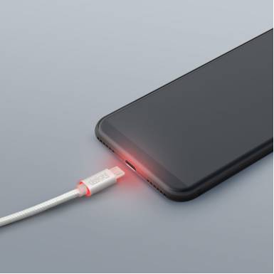 Delight MicroUSB Adatkábel LED White 55442M-WH Delight MicroUSB Adatkábel LED White 55442M-WH