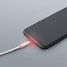 Delight iPhone Lightning Adatk&aacute;bel LED White 55442I-WH