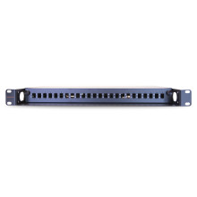 NIKOMAX Optikai patch panel LC duplex SM/MM,48 portos ÜRES, kihúzható tálcával, fekete NMF-RP48LC-CS-1U-BK