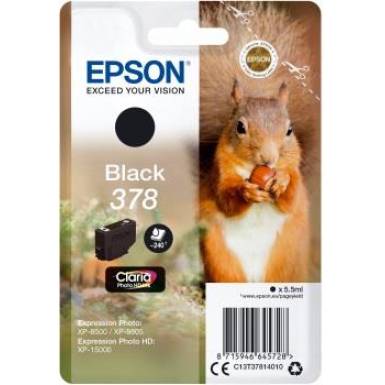 Tintapatron Epson fekete / 5.5ml / Claria Photo HD C13T37814010 Tintapatron Epson fekete / 5.5ml / Claria Photo HD C13T37814010