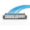 DIGITUS Patch panel 10'' 12-port  1U modular Keystone, tray, black DN-91420