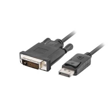Lanberg cable Displayport(M) V1.2-DVI-D(M)(24+1) 1.8m Black DUAL LINK CA-DPDV-10CU-0018-BK Lanberg cable Displayport(M) V1.2-DVI-D(M)(24+1) 1.8m Black DUAL LINK CA-DPDV-10CU-0018-BK