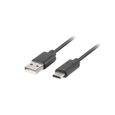 Lanberg cable USB-C(M)-A(M) 2.0 QC 3.0 1.8m Black CA-USBO-20CU-0018-BK