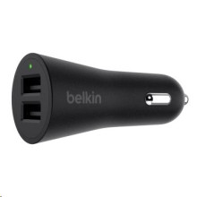 Belkin 4.8A / 24 Watt autós töltő 2 USB port  (kábel nélkül) /F8M930btBLK/