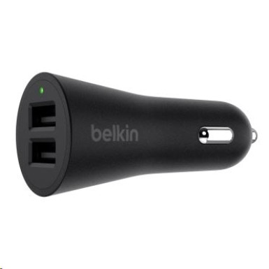 Belkin 4.8A / 24 Watt autós töltő 2 USB port  (kábel nélkül) /F8M930btBLK/