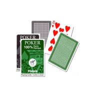 Piatnik Plasztik Póker kártyacsomag 1x55lap barna-zöld /136214/