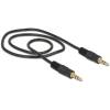 DeLock Stereo Jack Cable 3.5mm 3 pin male  male 0,5m Black 83742