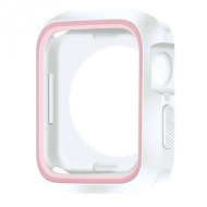 gigapack Szilikon keret (ütésálló) FEHÉR / RÓZSASZÍN Apple Watch 4 40mm GP-82818 82818