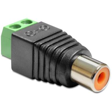 Delock Adapter RCA anya Terminál Blokk 2 érintkezővel 65418 Delock Adapter RCA anya Terminál Blokk 2 érintkezővel 65418