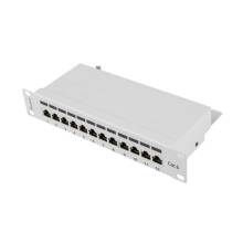 Lanberg Patch Panel 10'', 12 port 1U, cat.6, grey PPF6-9012-S