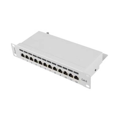Lanberg Patch Panel 10'', 12 port 1U, cat.6, grey PPF6-9012-S Lanberg Patch Panel 10'', 12 port 1U, cat.6, grey PPF6-9012-S