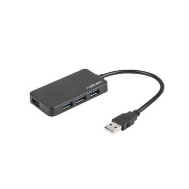 Natec Hub USB 3.0 Moth 4-ports, Black NHU-1342 Natec Hub USB 3.0 Moth 4-ports, Black NHU-1342