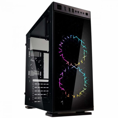 Számítógépház Kolink Inspire K1 RGB ATX Edzett üveg Fekete INSPIRE K1