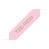 Brother TZE-RE34 12MM Pink on Gold TZE-RE34