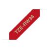 Brother TZE-RW34 12MM Red on Gold TZE-RW34