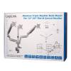 LOGILINK - Triple alumium monitor desk mount,13-27'', max. 7 kg BP0052