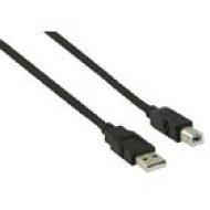 Valueline USB 2.0 Kábel USB A Dugó - USB-B Male Kerek 0.5 m Fekete VLCP60100B05