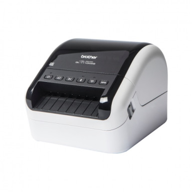 BROTHER Címkenyomtató QL1110NWB, asztali, thermál,  110mm/mp, USB/BT/LAN/Wifi, 300dpi, kijelző, DK címke QL1110NWBYJ1