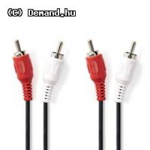RCA 2xDug&oacute; -2x Dug&oacute;  1m Nedis CAGP24200BK10
