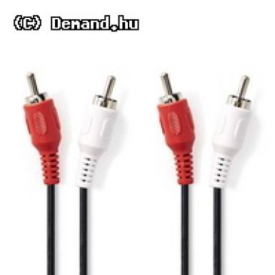 RCA 2xDugó -2x Dugó 1m Nedis CAGP24200BK10 RCA 2xDugó -2x Dugó 1m Nedis CAGP24200BK10