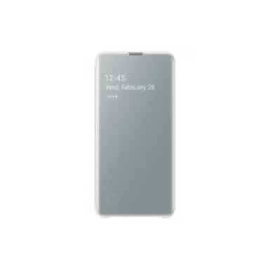Samsung Galaxy S10 E clear view cover tok, Fehér OSAM-EF-ZG970CWEG