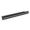 Lanberg keystone Patch Panel 19'', 24 port  1U, black PPKS-1024-B