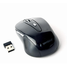 Gembird Wireless optical mouse MUSW-6B-01, 1600 DPI, nano USB, black MUSW-6B-01