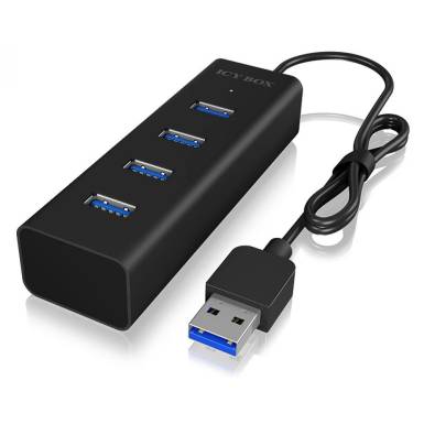 IcyBox 4x Port USB 3.0 Hub, Black IB-HUB1409-U3 IcyBox 4x Port USB 3.0 Hub, Black IB-HUB1409-U3