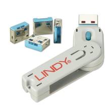 LINDY Dugó biztonsági USB + kulcs, kék (kulcs + 4db dugó) 40452 LINDY Dugó biztonsági USB + kulcs, kék (kulcs + 4db dugó) 40452