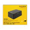 DELOCK USB 3.1 Type-C Docking Station 2x SATA HDD/SSD, klónozás funkció 63957