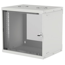 Intellinet Wallmount Cabinet 9U 540/400mm Rack 19'' glass door, flat pack, gray 714167