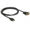 Delock HDMI to DVI-D 24+1 cable bidirectional 1.5 m black 85653