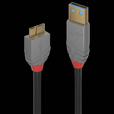 LINDY Kábel USB 3.0-A - MicroUSB-B Anthra Line, 0,5m 36765 LINDY Kábel USB 3.0-A - MicroUSB-B Anthra Line, 0,5m 36765