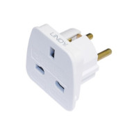 LINDY Travel adapter UK to Euro, fehér 73099