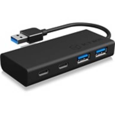 Raidsonic B-HUB1426-U3 4-portos USB-C USB3.0 hub fekete IB-HUB1426-U3 Raidsonic B-HUB1426-U3 4-portos USB-C USB3.0 hub fekete IB-HUB1426-U3