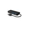 Raidsonic B-HUB1426-U3 4-portos USB-C USB3.0 hub fekete IB-HUB1426-U3
