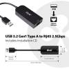 Club 3D USB 3.2 Gen1 Type A to RJ 45 2.5 Gbps Adapter CAC-1420