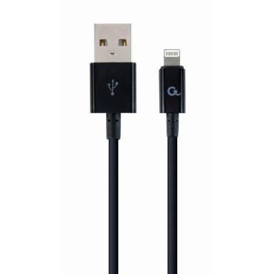 Gembird 8-pin charging and data cable, 2m, black CC-USB2P-AMLM-2M Gembird 8-pin charging and data cable, 2m, black CC-USB2P-AMLM-2M
