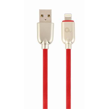 Gembird Premium rubber 8-pin charging and data cable, 2m, red CC-USB2R-AMLM-2M-R Gembird Premium rubber 8-pin charging and data cable, 2m, red CC-USB2R-AMLM-2M-R