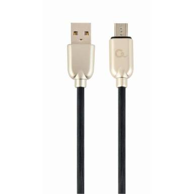 Gembird Premium rubber Micro-USB charging and data cable, 2m, black CC-USB2R-AMmBM-2M Gembird Premium rubber Micro-USB charging and data cable, 2m, black CC-USB2R-AMmBM-2M