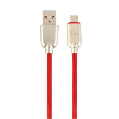 Gembird Premium rubber Micro-USB charging and data cable, 2m, red CC-USB2R-AMmBM-2M-R Gembird Premium rubber Micro-USB charging and data cable, 2m, red CC-USB2R-AMmBM-2M-R
