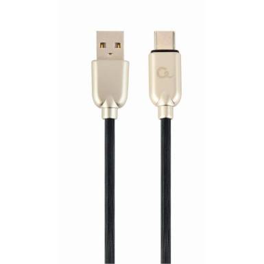 Gembird Premium rubber Type-C USB charging and data cable, 1m, black CC-USB2R-AMCM-1M Gembird Premium rubber Type-C USB charging and data cable, 1m, black CC-USB2R-AMCM-1M